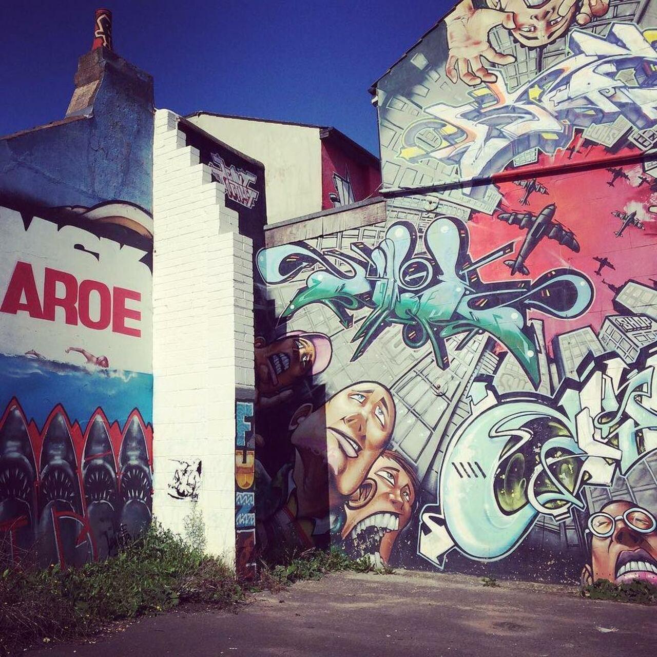 #streetart #brighton #northlaines #graffiti #art #urban #colour #sharks #bluesky by sunnymuff1ns #brighton http://t.co/3v3CmXSU4q