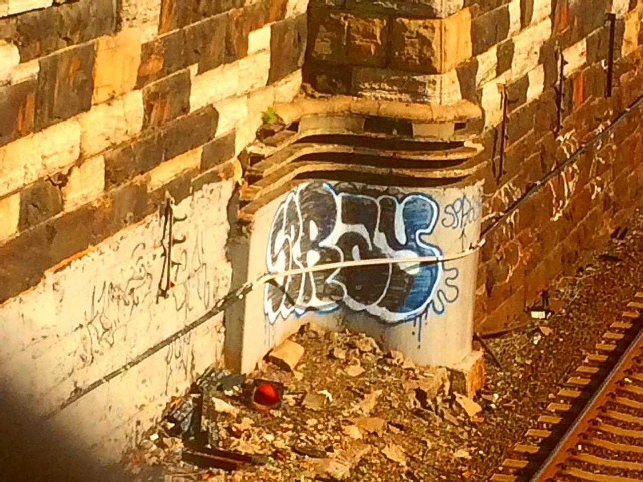 Spray in the Bronx hitting the rails #graffiti #Nikon #Bronx #StreetArt #spray #throwie http://t.co/4U86ohRTee