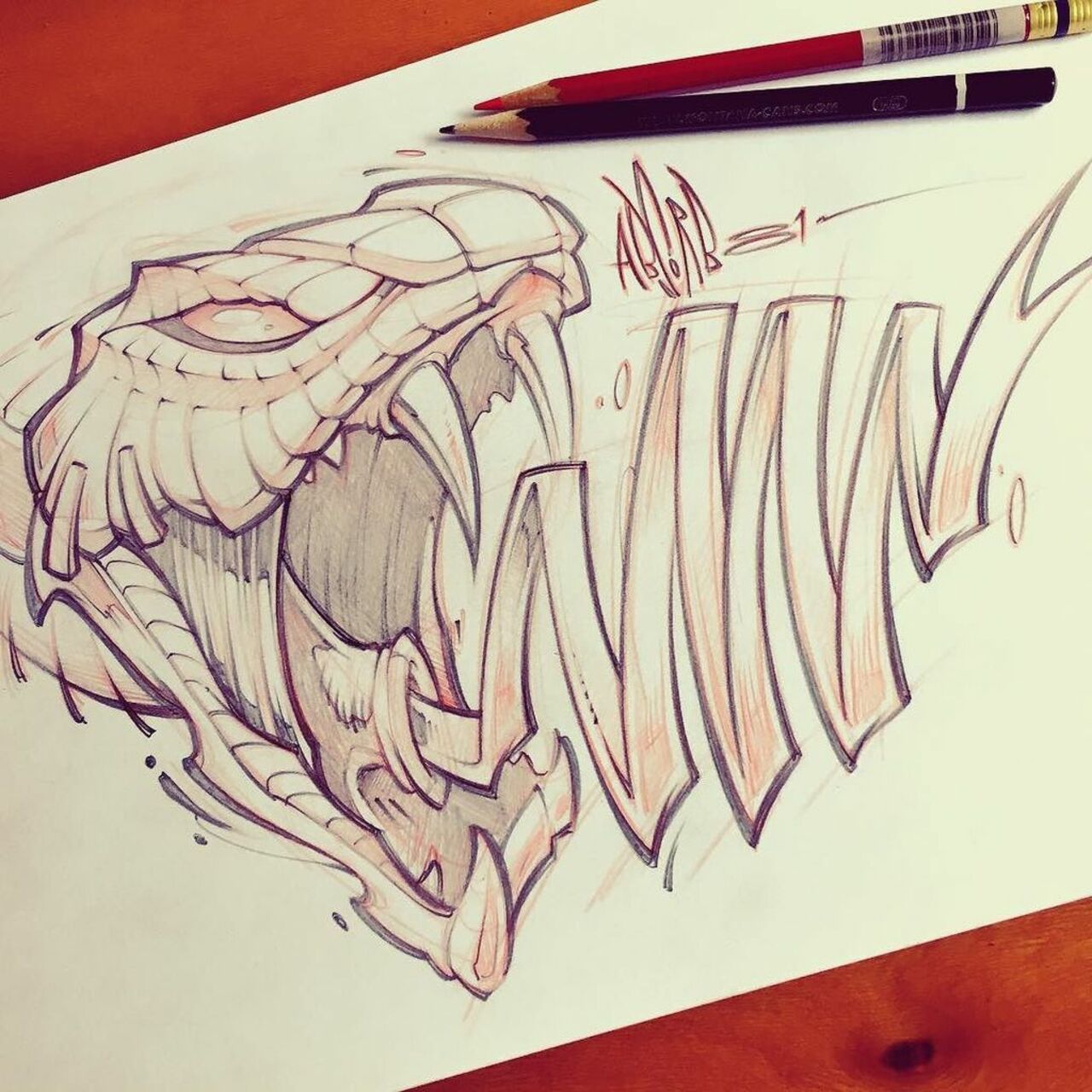 Quick lunch sketch! #snake #graffiti #graphic #art #absorb81 #viper #prismacolor #pencil #… http://ift.tt/23cPYfA https://t.co/oMMwkO6T7M