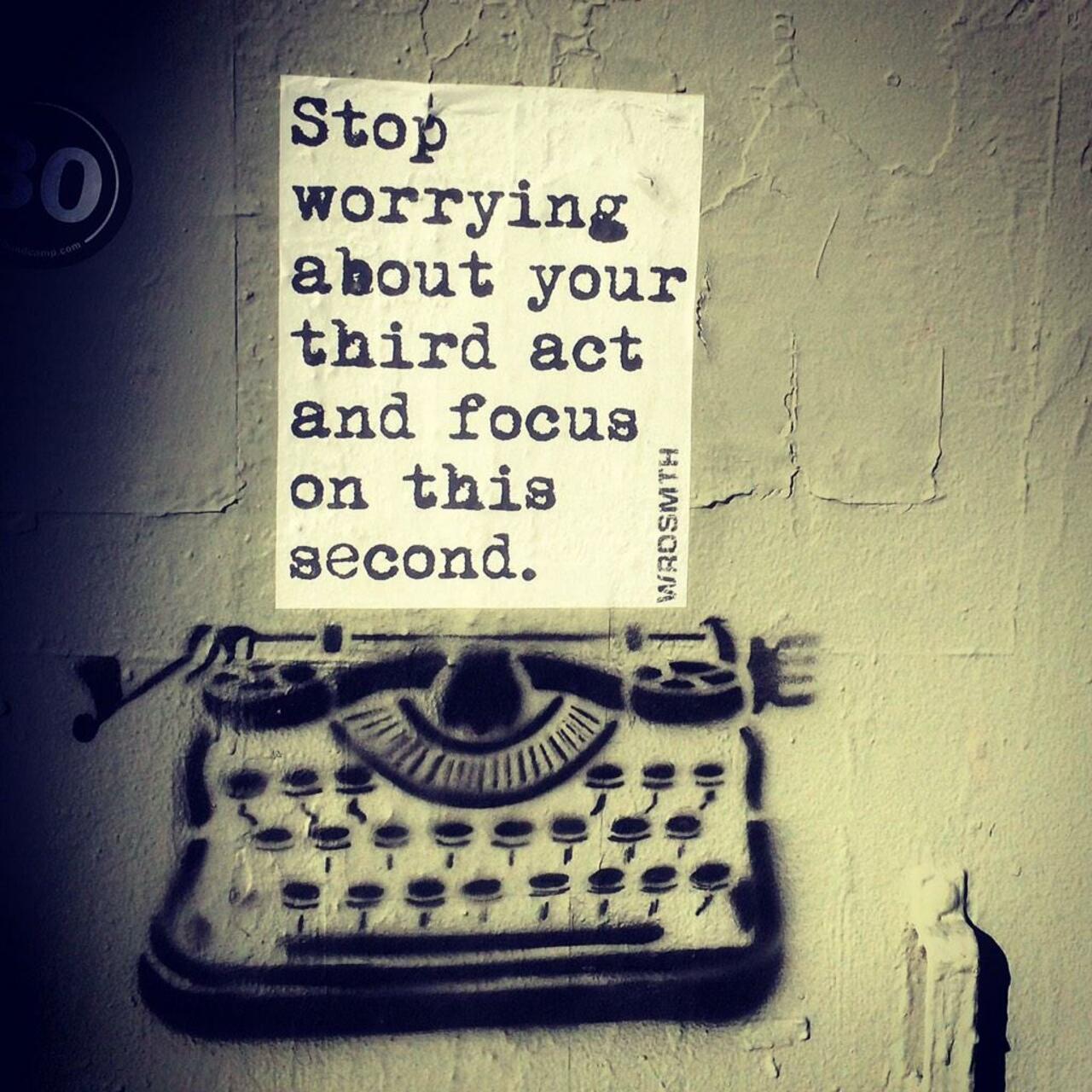 Stop Worrying... #graffiti #streetart #art  @WRDSMTHinLA #hollywood #urbanart #typewriter #hollywood #lastreetart http://t.co/hvGPcg8Aer