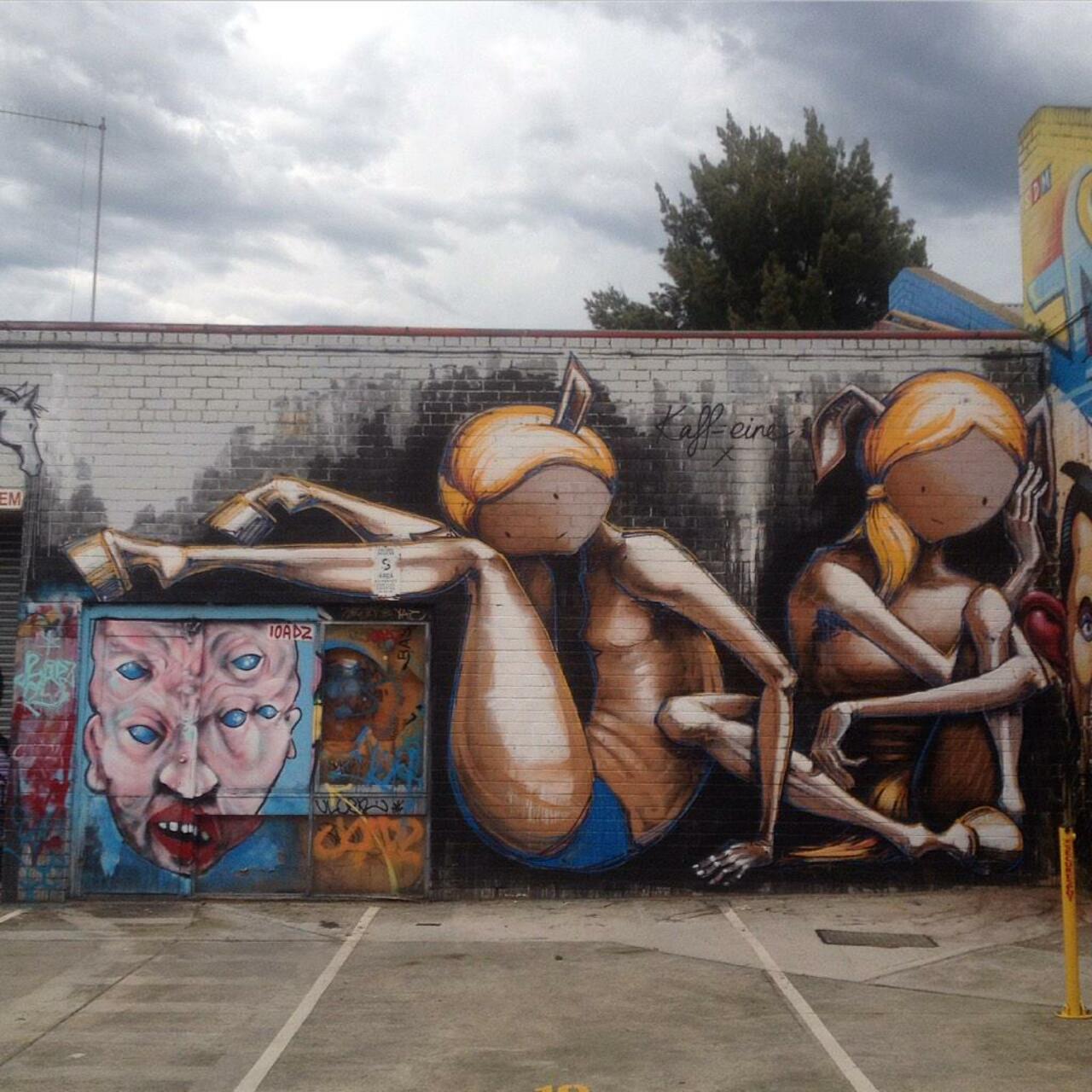 #kaffeine Wonderful as always Melbourne #streetart #mural #graffiti http://t.co/S79fkq5bTY