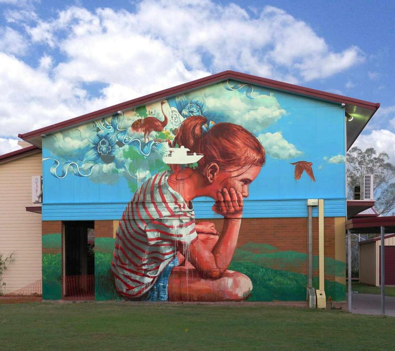 #streetart “@beatrixten: "'The cloud' by Fintan Magee in Berserker Street State School, Rockhampton #mural" http://t.co/1QQhPEUbPE”