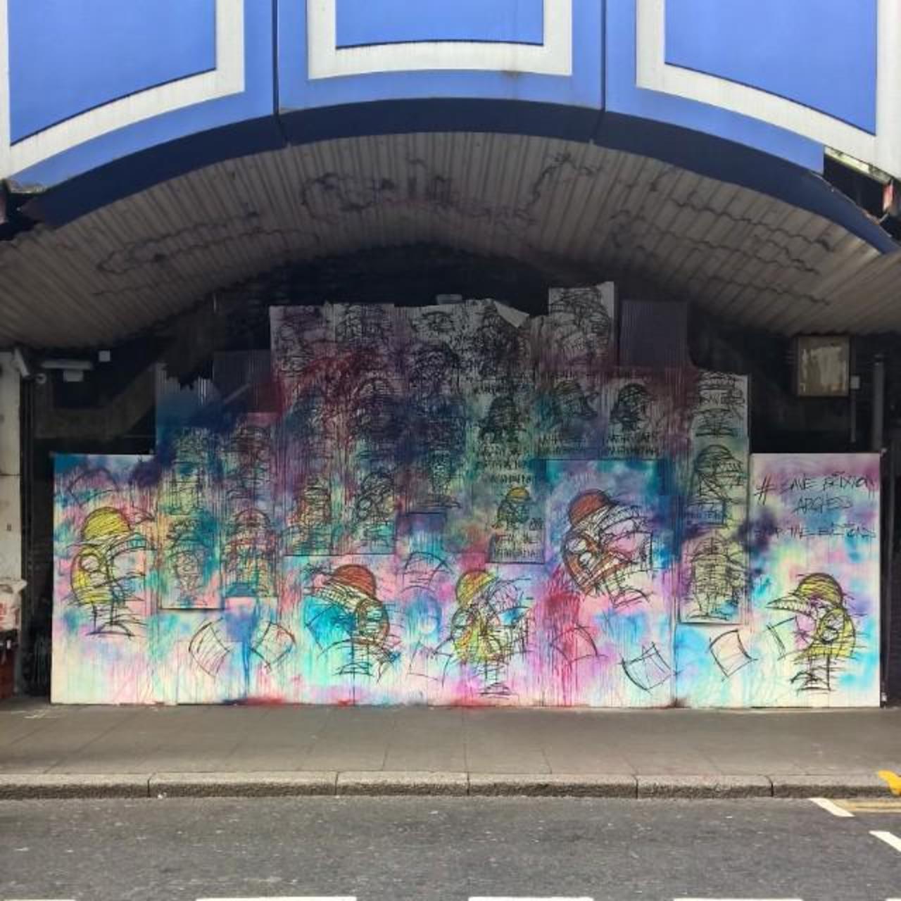Astonishing #mural on Atlantic Road for #SaveBrixtonArches by @nathanbowenart.
#streetart #graffiti #Brixton #commu… http://t.co/wxWJ6FClyk