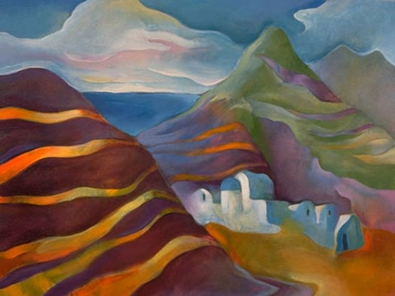 “@ArtandSoulnews: 'Santorini Village' by Artist Linda Jacobson - http://www.lindajacobson.net #Art #Paintings #Landscapes http://t.co/aj66qfCmmN”