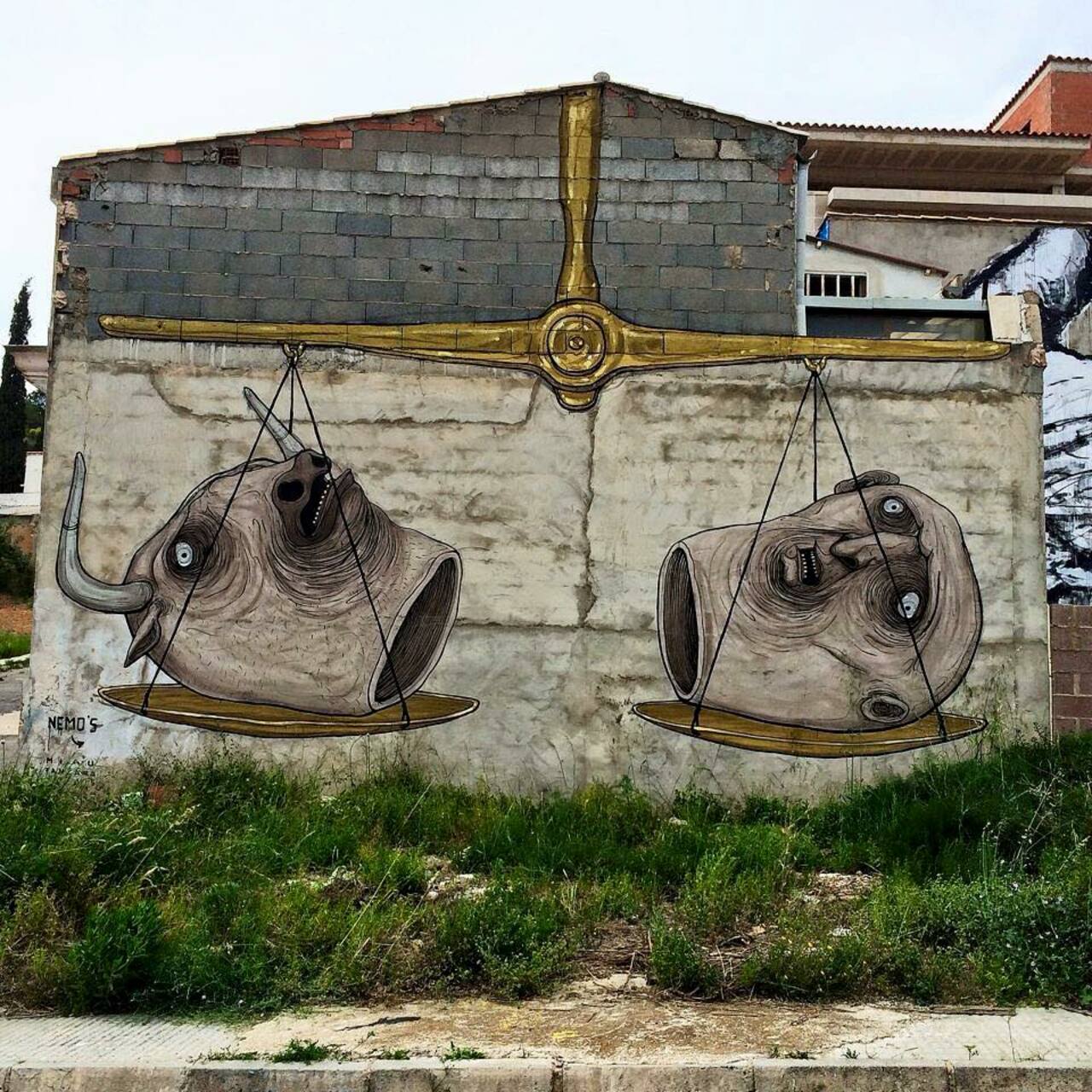 #urbanart by @whoisnemos for M.I.A.U. #Fanzara #Castellon #mural #streetart #graffiti Photo: Fernando Alcalá Losa http://t.co/nqzp6PFjJ7