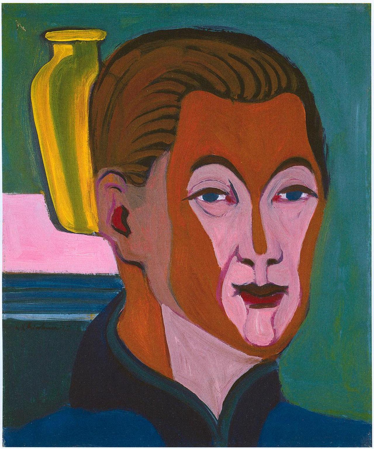 #Artist Ernst Ludwig Kirchner was #bornonthisday in 1880! This is his 'Self portrait', 1925. http://t.co/Rw0OfID9Uo