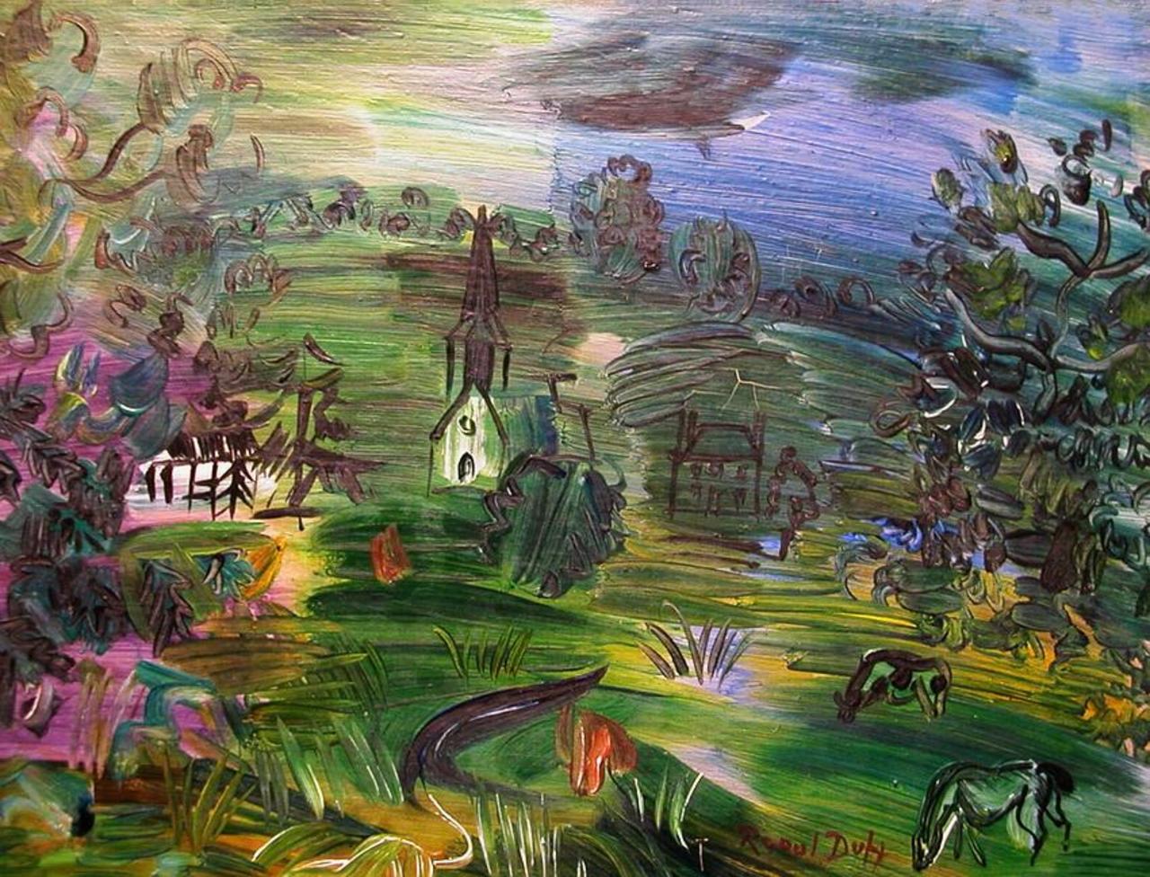 “@MatthewsGallery: Raoul Dufy, Landscape with Houses and Animals. #fauvism #arthistory http://t.co/X0a2CmxdKv”@janeadamswatts