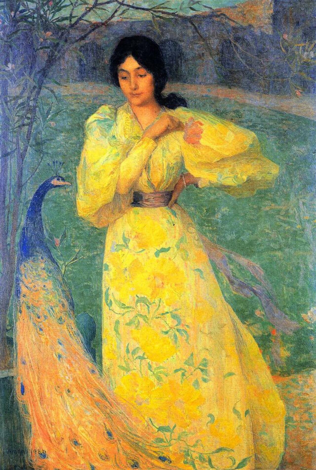 Woman with Peacock (1895)
Edmond-Francois Aman-Jean http://t.co/FvDilY84M0