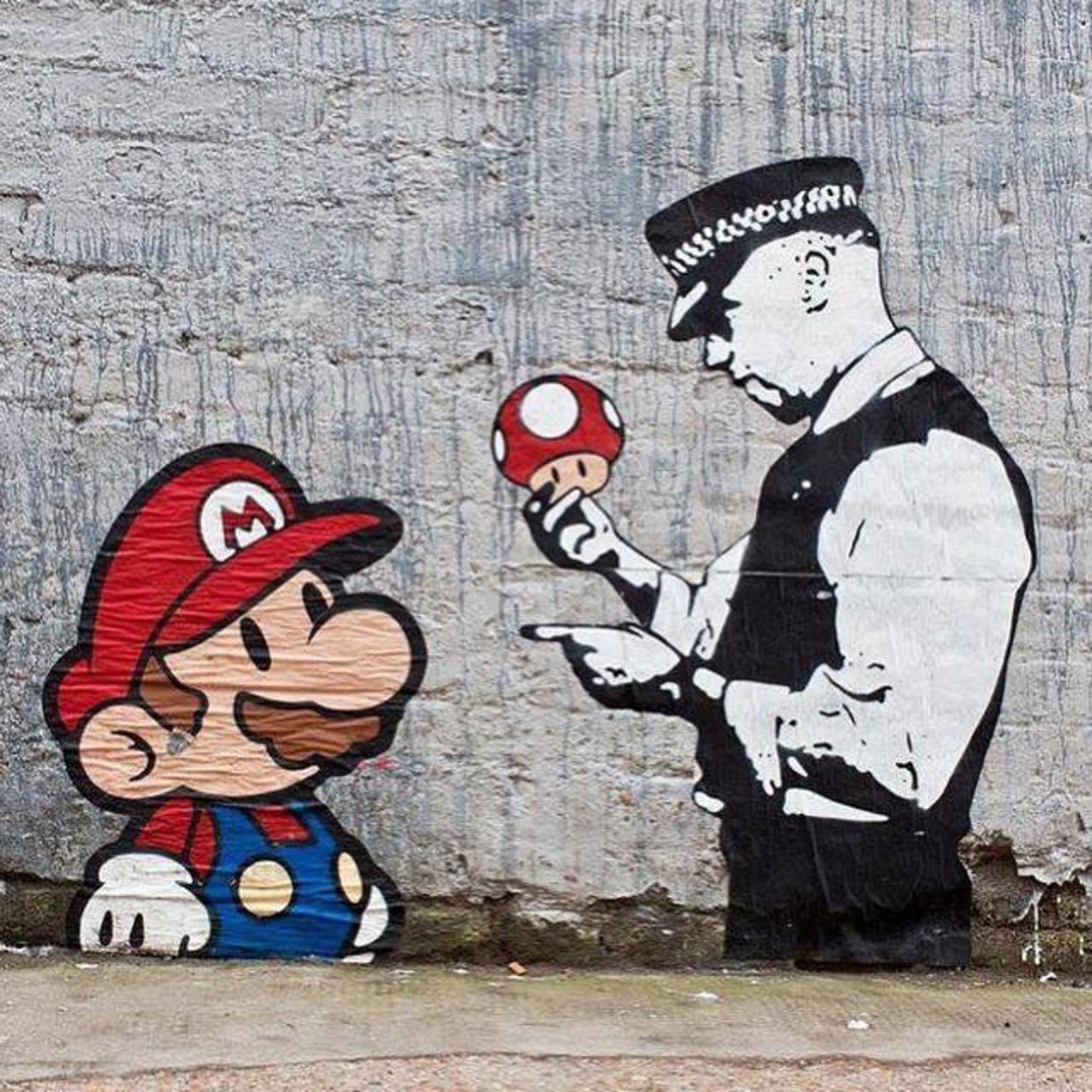 HeartJacking: #heartjacking Game over, Mario  trusticonstreetart #mario #streetart #mural #edm #art #graffiti #… http://t.co/FbsF5xEJFV……