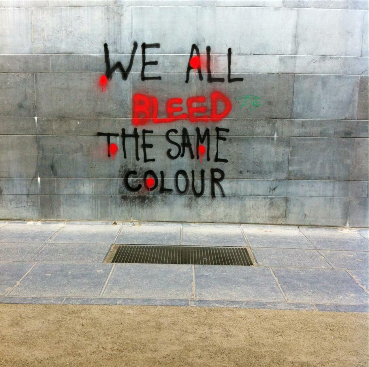 We all bleed Red #streetart #art #graffiti #Brussels #Bruxelles http://t.co/N5ytZ9Izzn