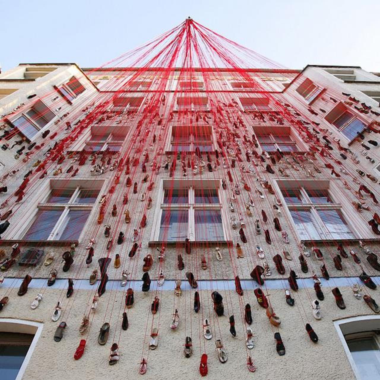 Chiharu Siota Facade Sculpture 'The House of Imagination' #art #sculpture http://t.co/ICX2nJG5vG