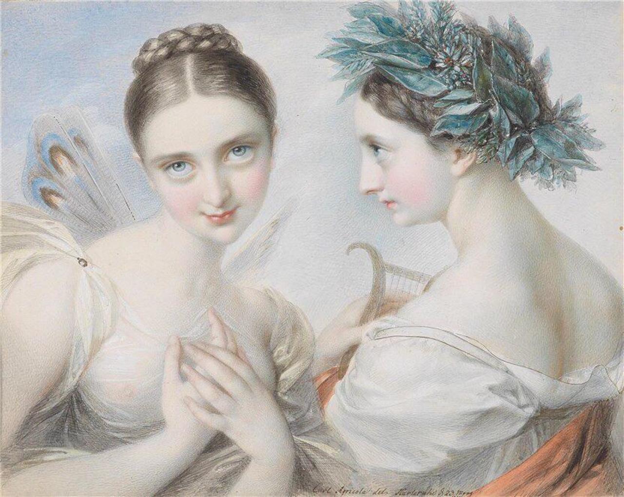 RT @Peepsqueak: Carl Josef Agricola (1779-1852) - Two Muses #art | @CerisesMacaron rt @theresamax http://t.co/hJPdooSnpF