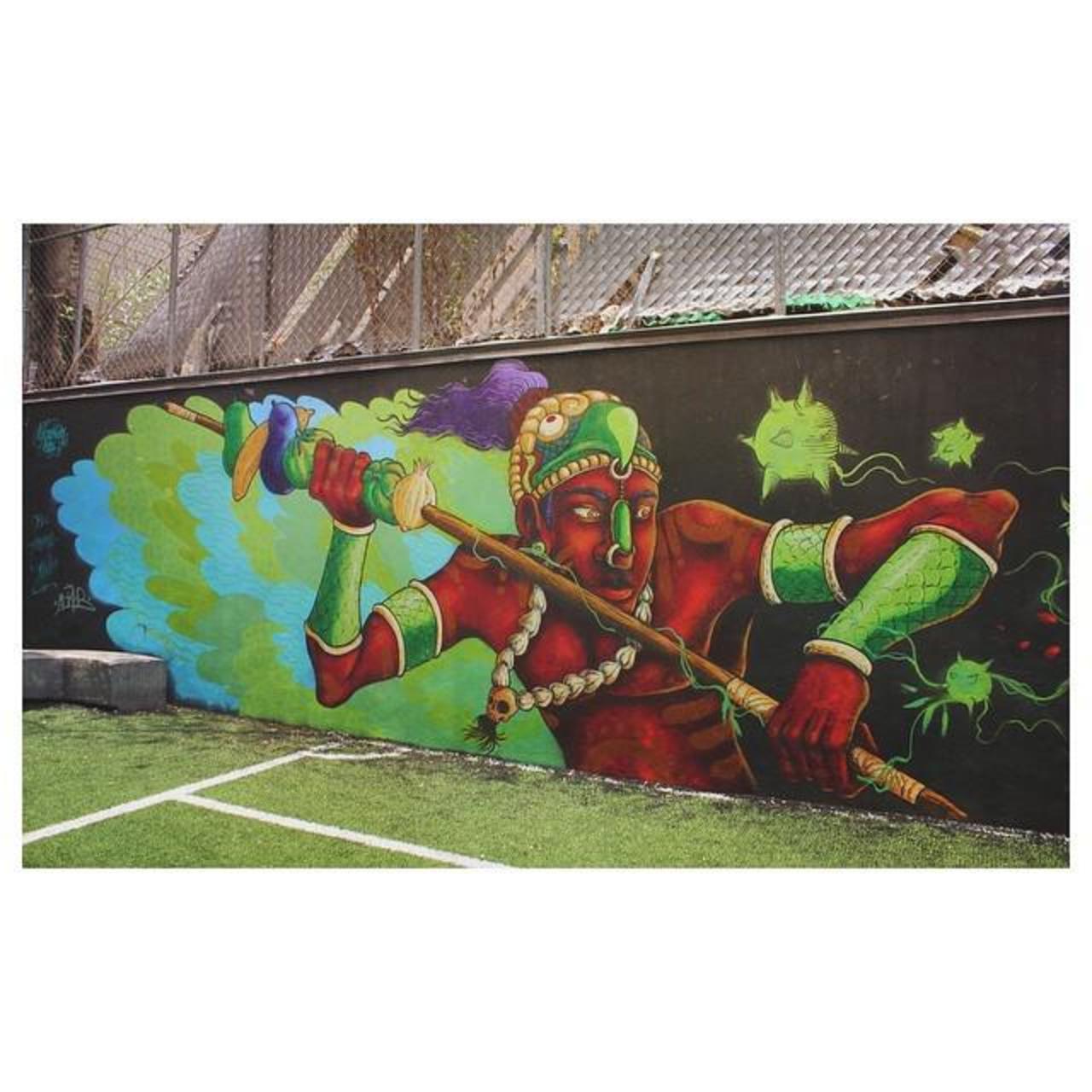 Red Warrior | #RaulUrias #Urban #UrbanArt #StreetArt #Art #Mural #Graffiti #Spray #StreetArtChilango #StreetArtMexi… http://t.co/YBITGibtab