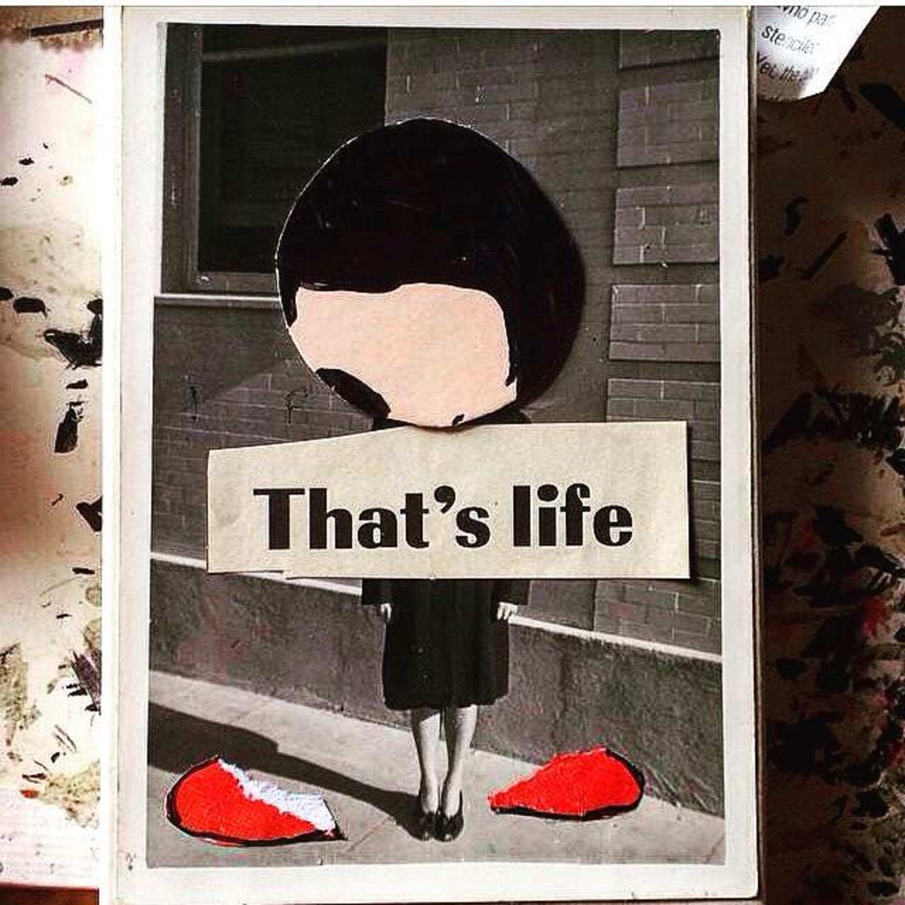 " That's Life "
by @PhoebeNewYork 
#streetart #stickers #wheatpaste #newyork #art #street #artist #Collage #graffiti http://t.co/nGzPiZhNaj