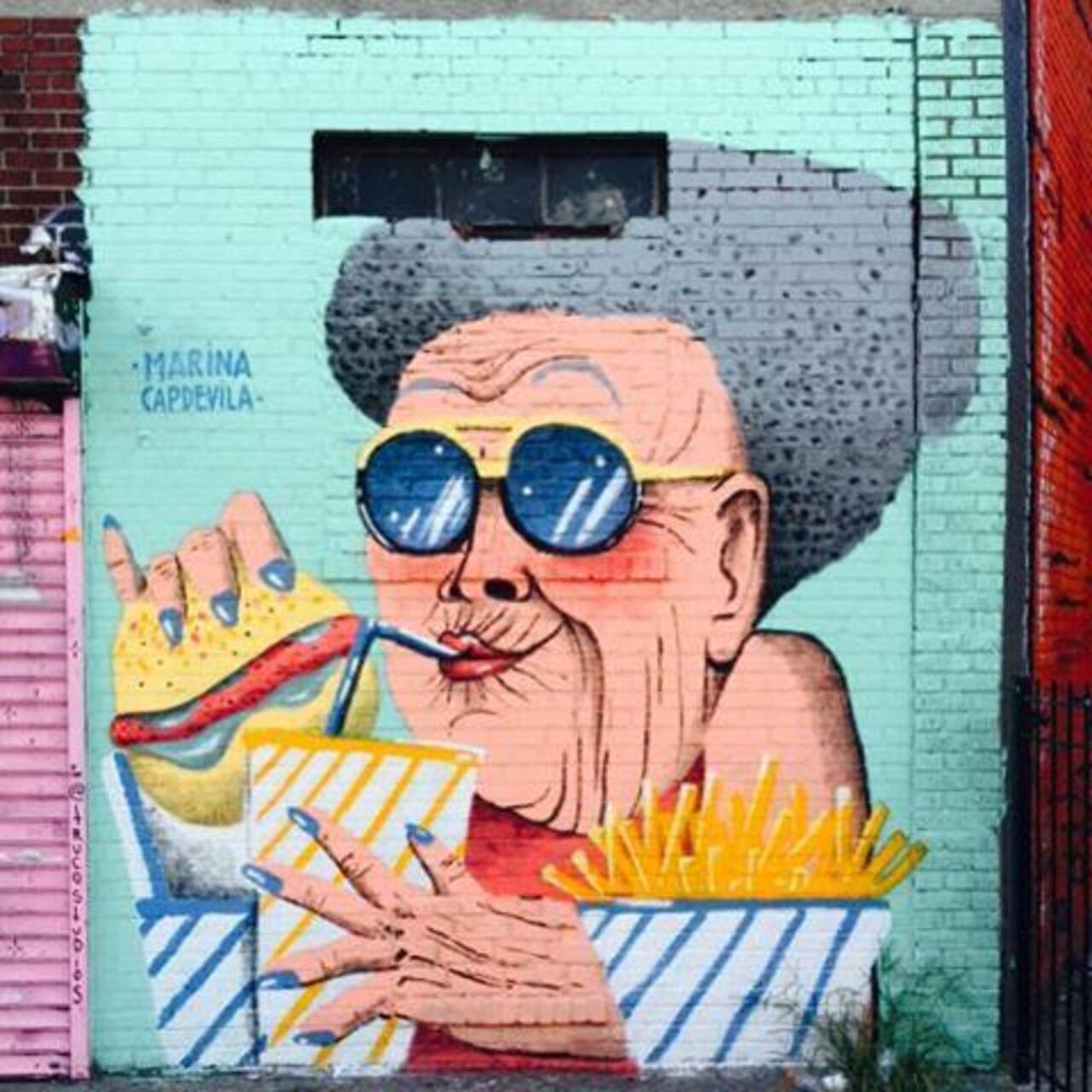 Marina #streetart #mural #painting #walls #graffiti #fumeroism #brooklyn #nyc #newyorkcity #nycstreetart #streetart… http://t.co/Utm26qMod4