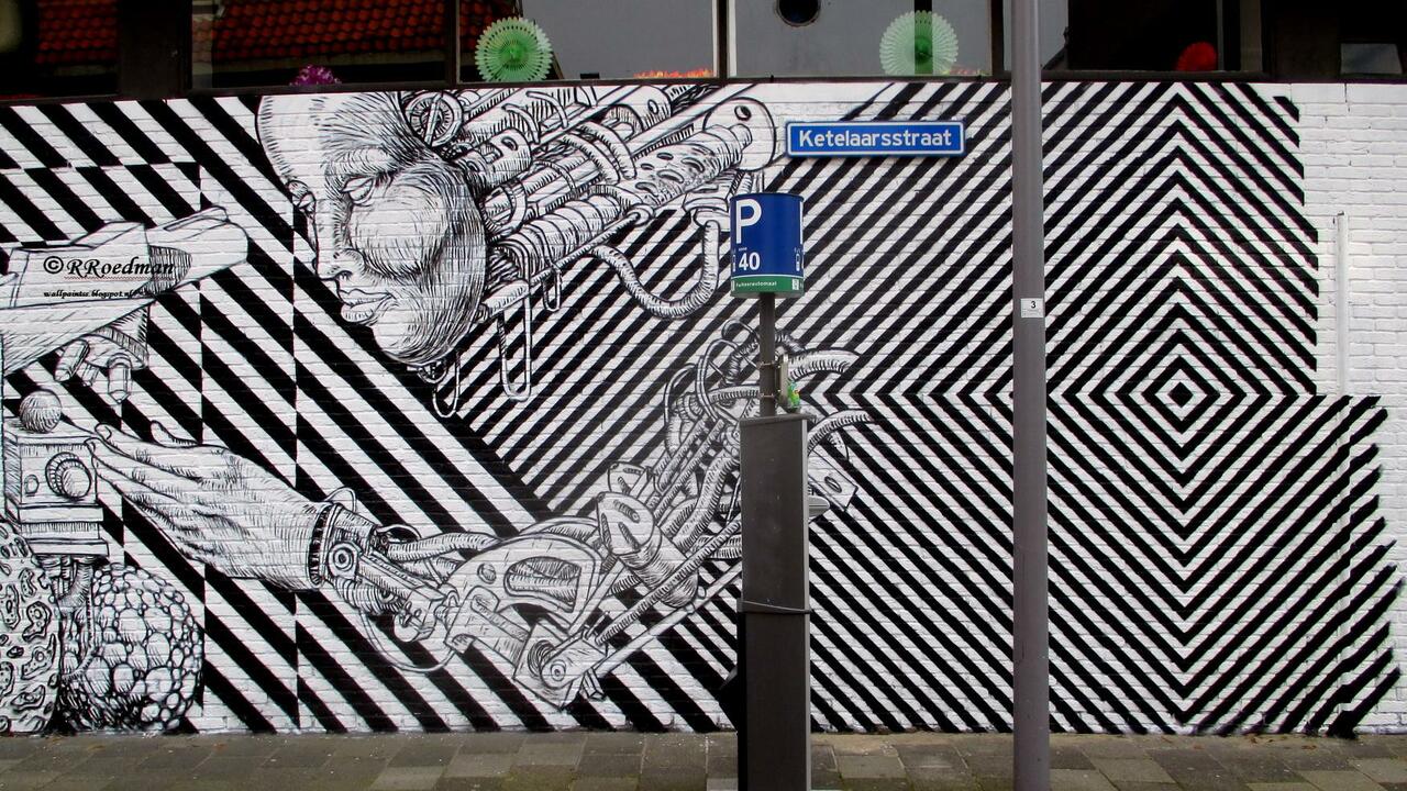 RT @RRoedman: #streetart #graffiti #mural black & White from Bier & Brood  in #Rotterdam ,5 pics at http://wallpaintss.blogspot.nl http://t.co/5Dlaiatl1P