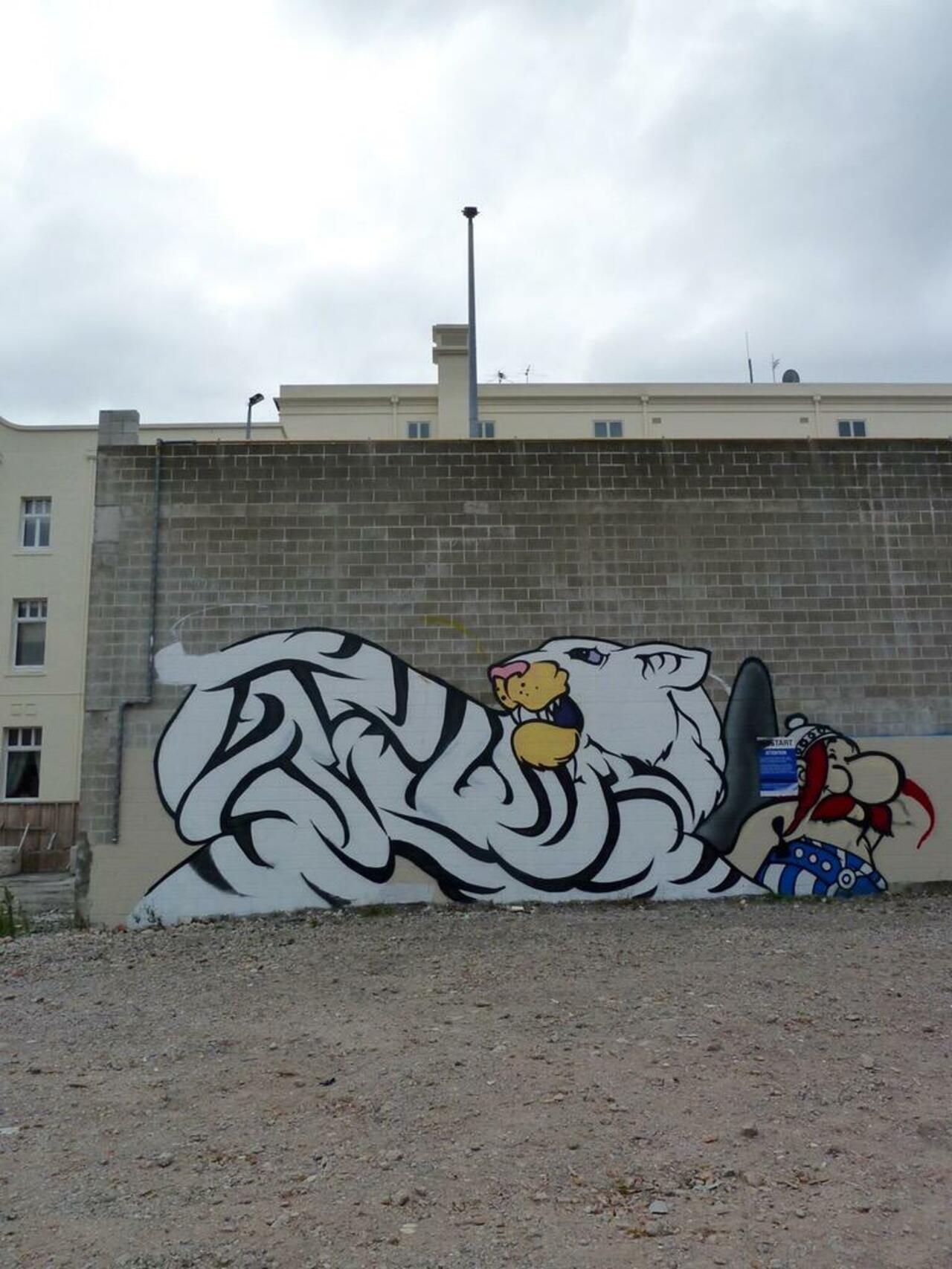 Artist unknown Wonderful work from Christchurch, New Zealand #streetartnz #streetart #graffiti #mural #streetkiwi http://t.co/iagUkrGX4v