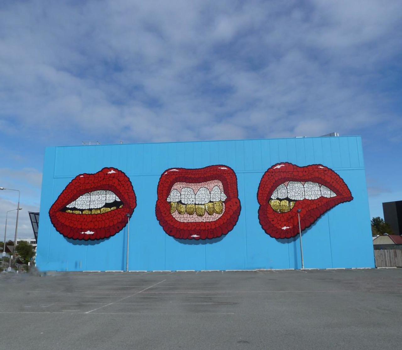 French artist #tilt Feb 2015 for #SpectrumStreetart festival in Christchurch New Zealand #streetart #mural #graffiti http://t.co/Llun5RArWJ