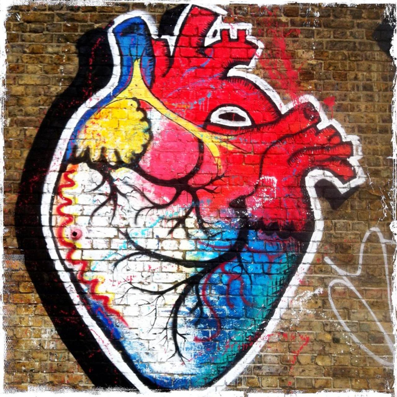 RT @BrickLaneArt: The heart from @frankiestrand and @_JaneLaurie great mural in Hackney Wick #art #streetart #graffiti http://t.co/hEKFUH9KmE