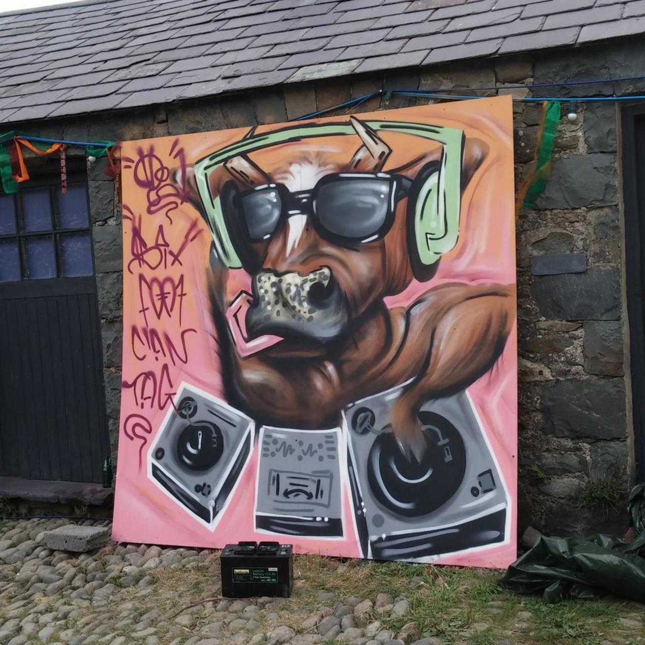#painted at #audiofarm last #weekend.
#graffiti #art #mtn94 #music #hiphop #wales #cymru #mural #streetart #kush #420 http://t.co/7IRegaCscz