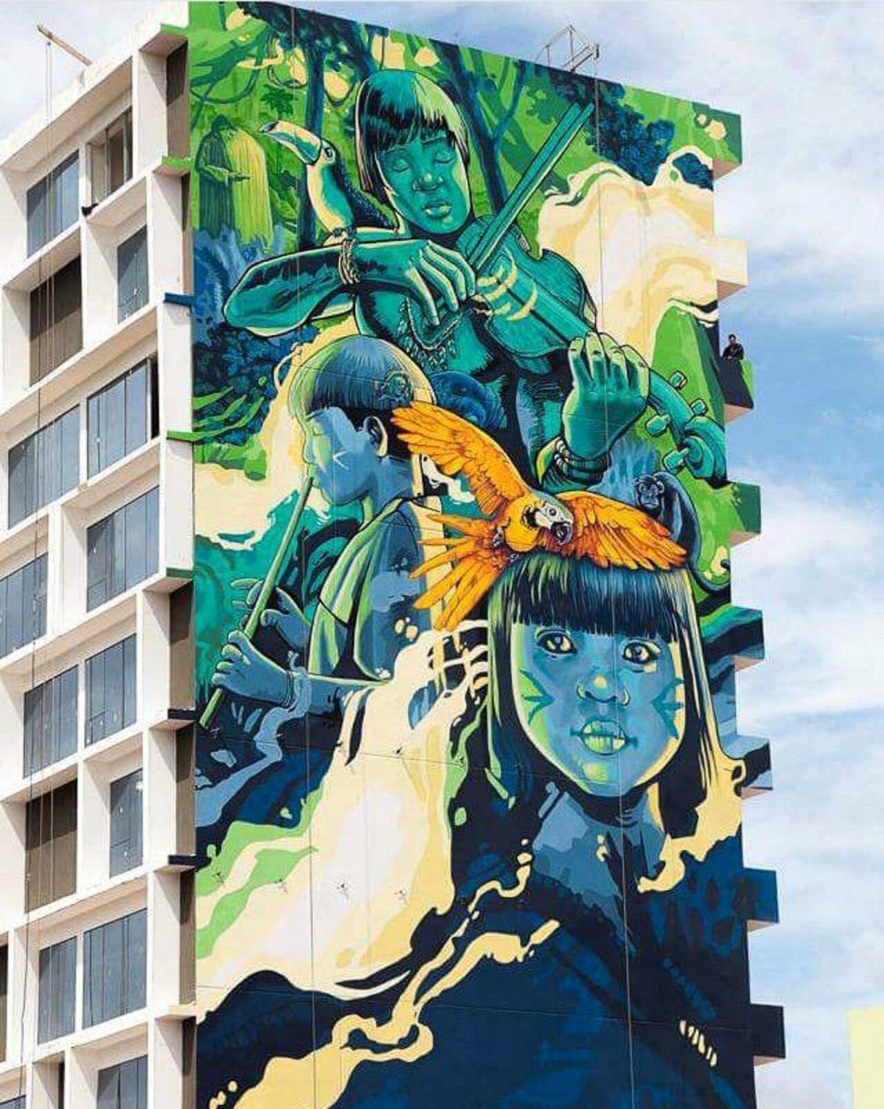 RT @pivotask: Ice & Rolo - New Street Art collaboration in Ciudad del Este, Paraguay.

#art #mural #graffiti #streetart http://t.co/iuQF4AGtdf