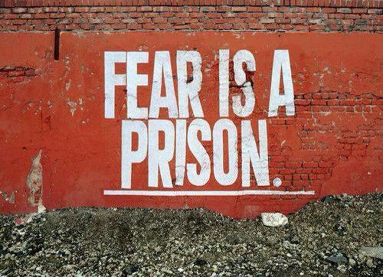 RT @streetartkami: Fear is a prison. 

#art #arte #graffiti #streetart http://t.co/baFncwZZgl