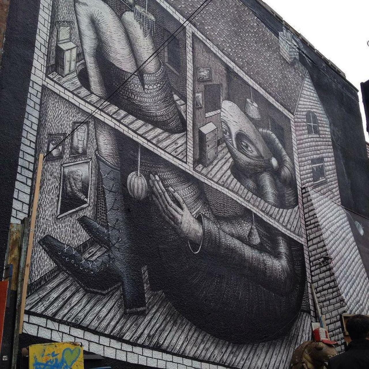 So happy to see @phlegm_art #streetart #streetartlondon #graffiti #london #thisislondon by isadarko http://t.co/ttYUEWtMU2
