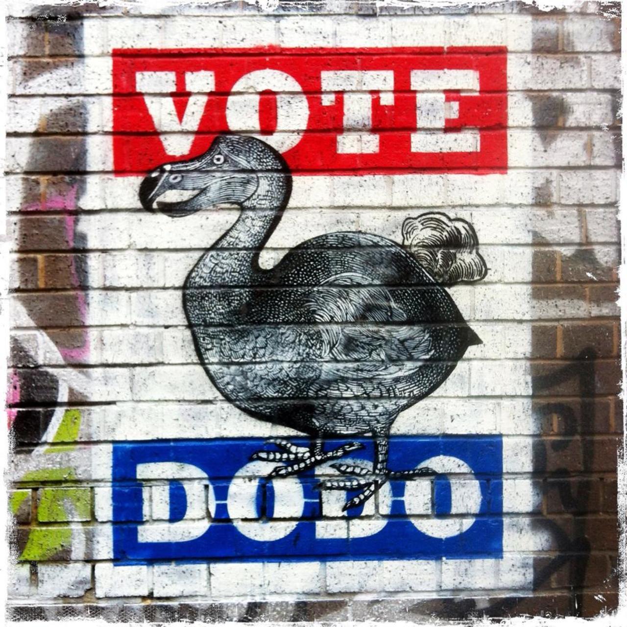 RT @BrickLaneArt: Vote Dodo - Grey Eagle Street work by @kguyrants #art #streetart #graffiti http://t.co/L6xh78STXo