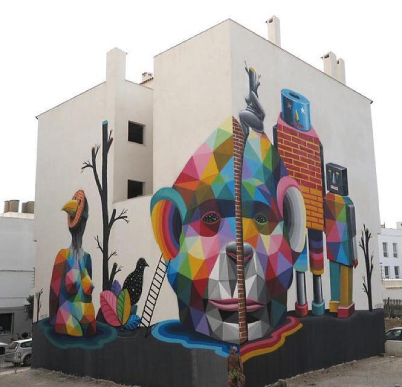 RT @richardbanfa: #streetart by @OKUDART @BloopFestival #switch #graffiti #bedifferent #art #arte http://t.co/zaeimyzBLQ
