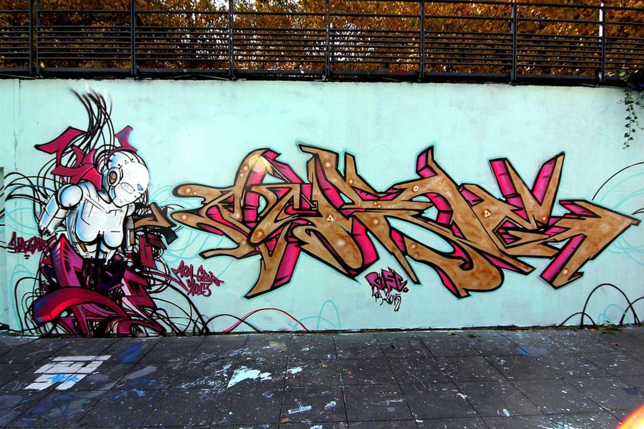 Street Art by Hazar   Ruse in #Angers http://www.urbacolors.com #art #mural #graffiti #streetart http://t.co/L4Xjr4WGlv