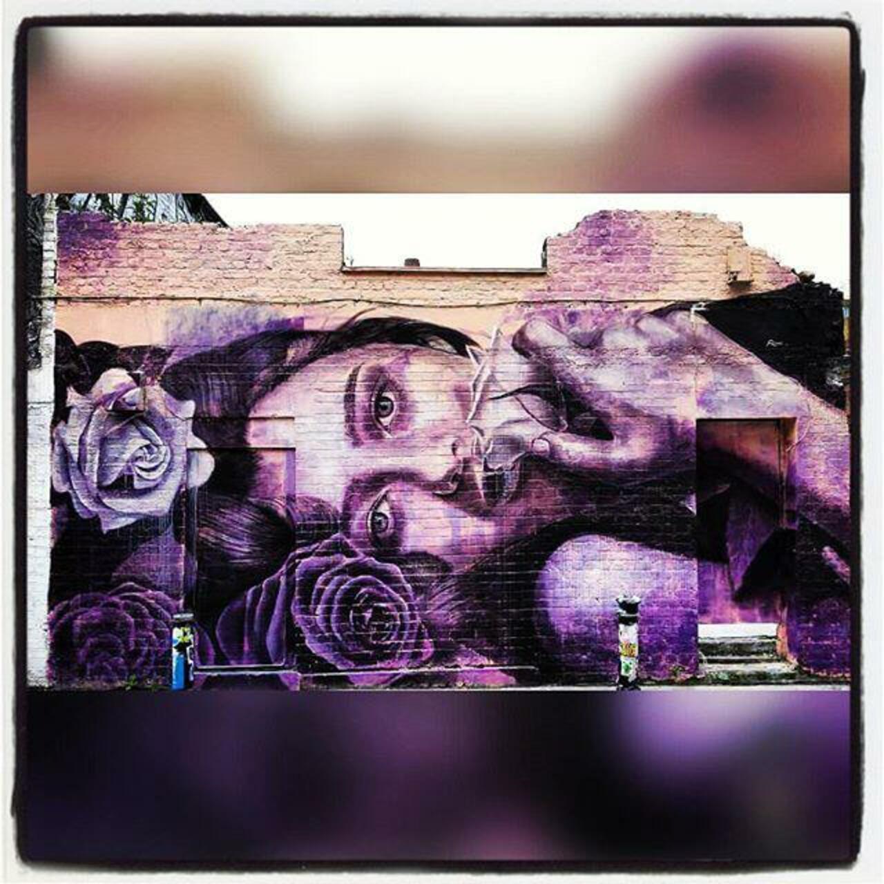 #streetart #london #rone #girl #purple #rose #england #londonstreetart #street #art #streetartlondon #graffiti http://t.co/G26cNg2KxE