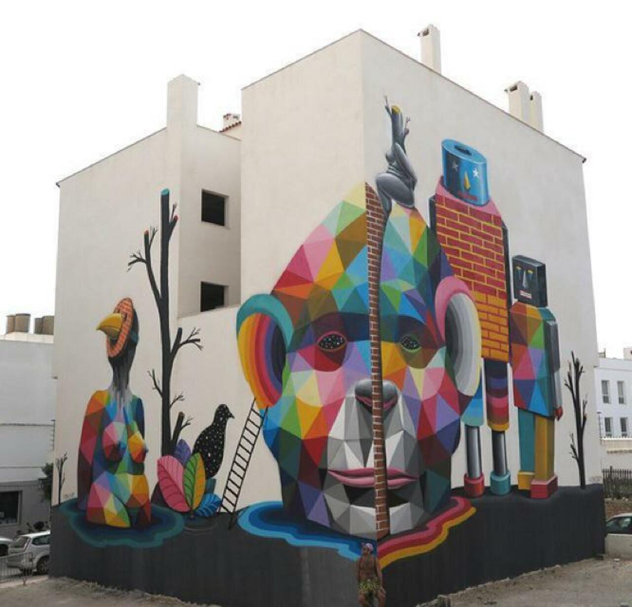 RT @richardbanfa: #streetart by @OKUDART @BloopFestival #switch #graffiti #bedifferent #art #arte http://t.co/pdTwbkeWuI