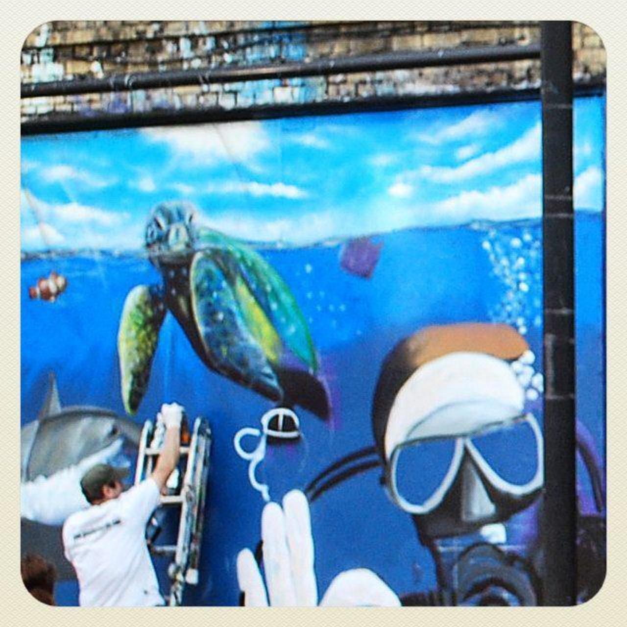 WiP art by Gnasher  
#Graffiti #StreetArt #UrbanArt #GnasherMurals #WiP #BehindTheCurtain #ShoreditchCurtain #Shor… http://t.co/AOEnNvcXwE