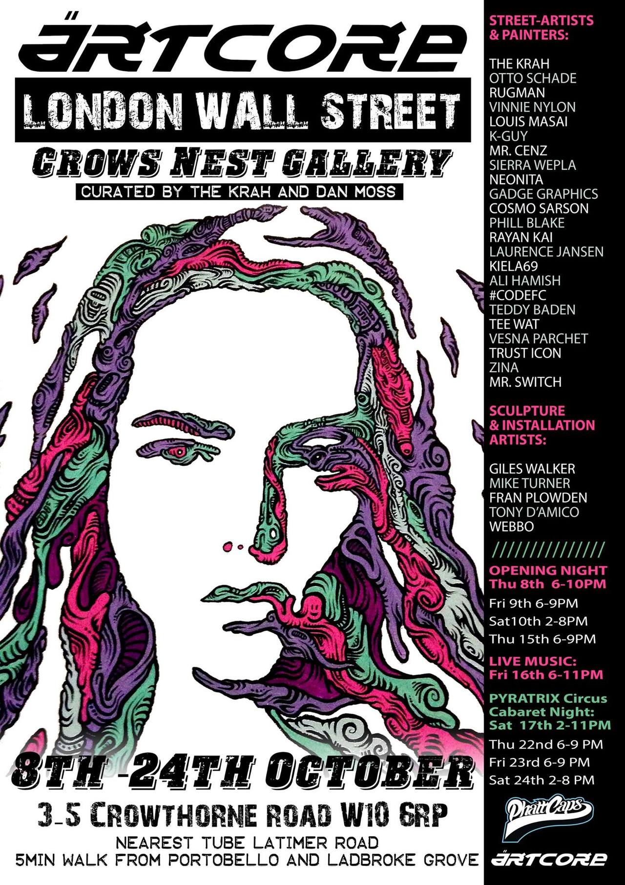 #Artcore show opening 8th Oct @ Crows Nest gallery W10 Curated by @THE_KRAH_ART + Dan Moss #streetart #art #graffiti http://t.co/BvcWB5RxpK
