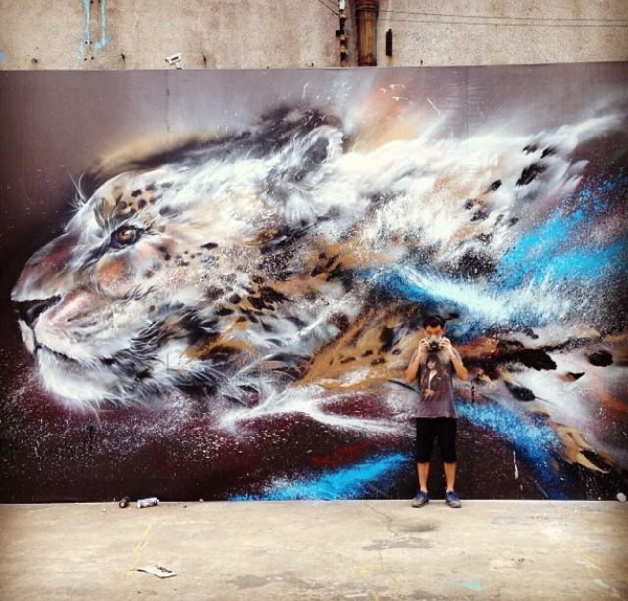 Artist Huatunan from China, recent mind blowing nature in Street Art wall. #are #graffiti #mural #streetart http://t.co/uEacBE3RsV