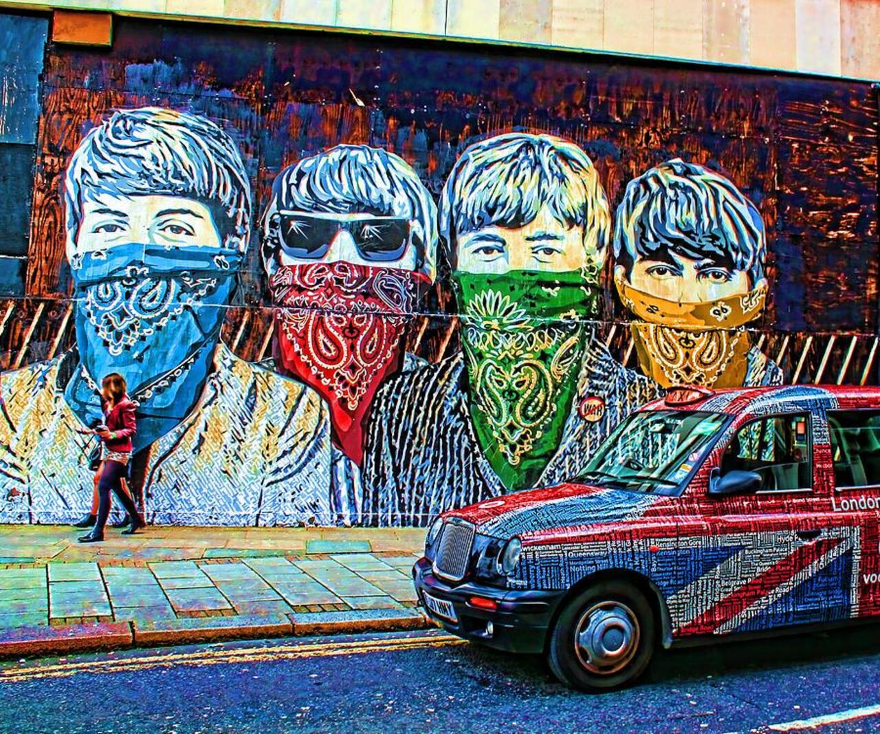 #Streetart #urbanart #graffiti #mural "The Beatles" by #artist Mr.Brainwsh, London 2012. 
Photographer Jasna Buncic http://t.co/GpJSzUrvib