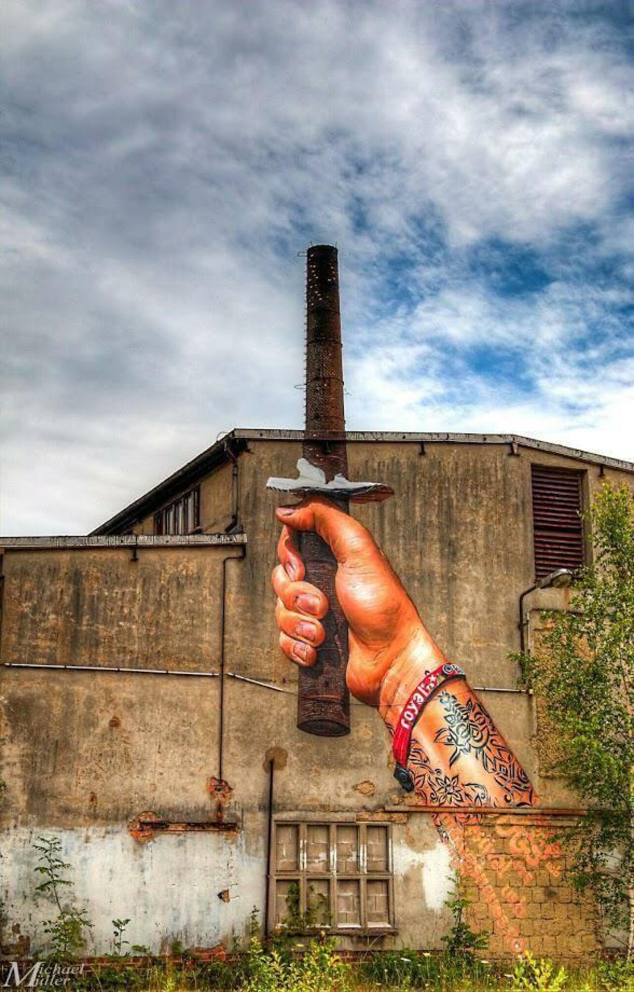 RT @AuKeats: #switch a factory chimney into #streetart #bedifferent #graffiti #arte #art http://t.co/F9lT47mq0h
