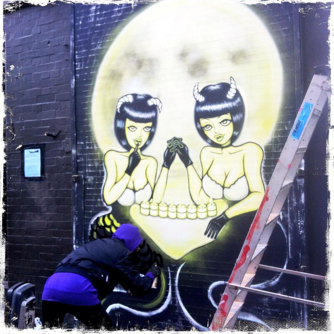 RT @BrickLaneArt: Something new from @sakiandbitches on Bacon Street #art #streetart #graffiti http://t.co/vixJKyzVLN