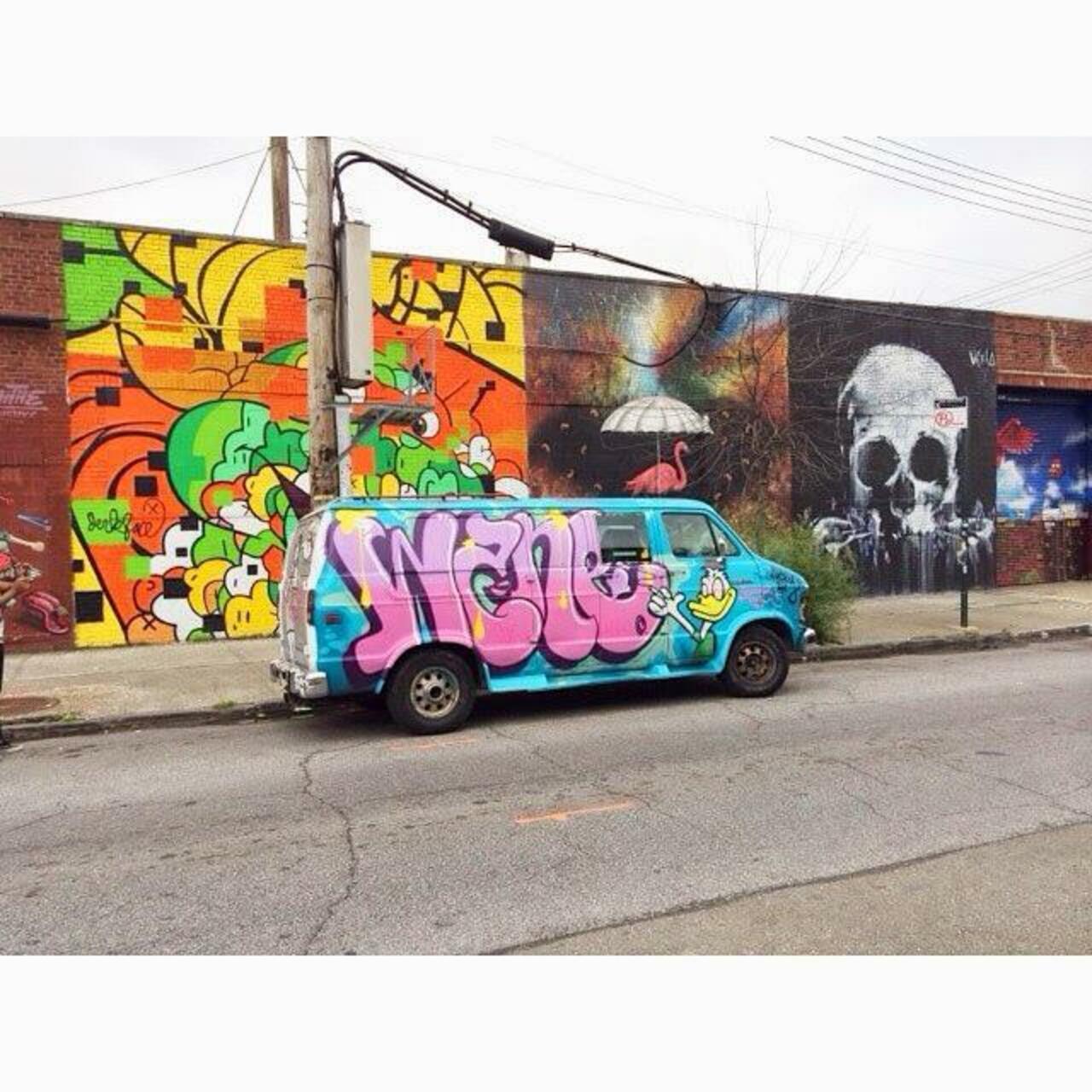 I saw this van in #brooklyn . Does anyone know of the #artist ? #streetart #graffiti http://t.co/k47USUEQ3j