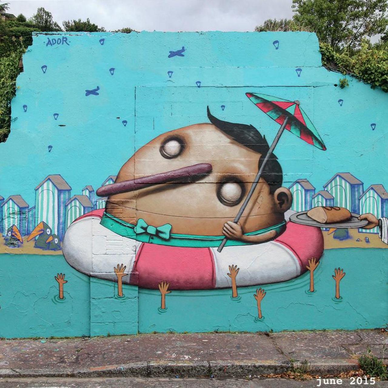 RT @StreetArt_Graf: "Summer" by Ador in France (http://globalstreetart.com/ador)
Via @globalstreetart 
#streetart #urbanart #mural #art #graffiti http://t.co/KPp5PENNZD