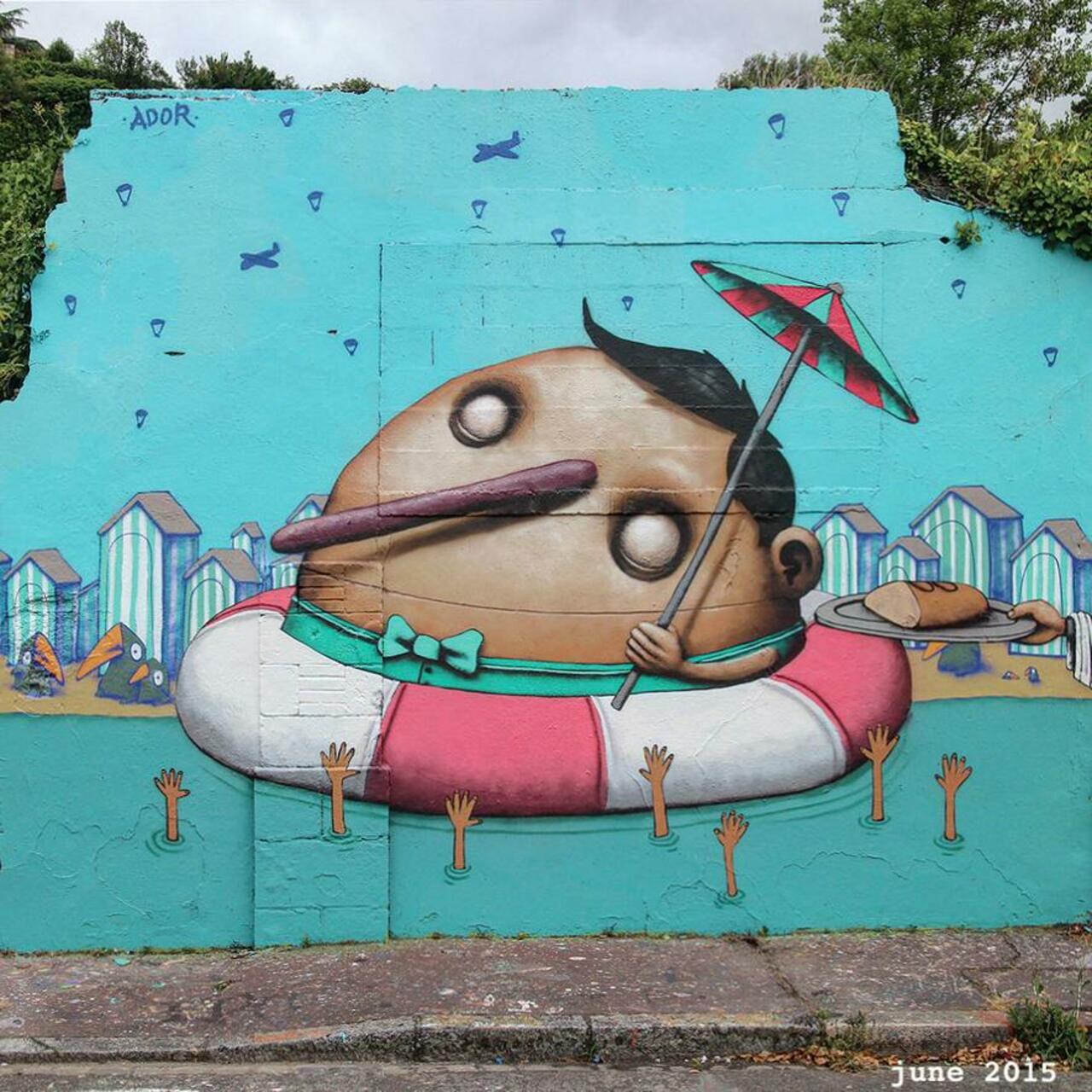 RT @StreetArt_Graf: "Summer" by Ador in France (http://globalstreetart.com/ador)
Via @globalstreetart 
#streetart #urbanart #mural #art #graffiti http://t.co/KPp5PENNZD