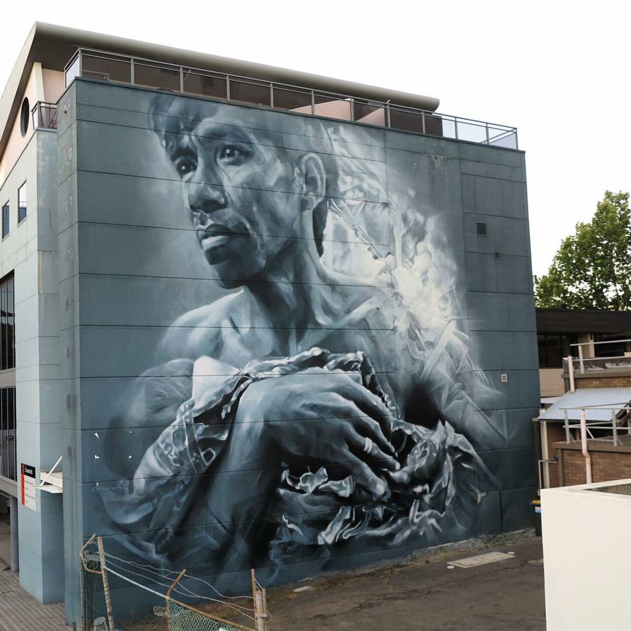 Something new from Guido Van Helten in Wollongong, Australia for WonderWalls. #StreetArt #Graffiti #Mural http://t.co/8EpUuJ2INf