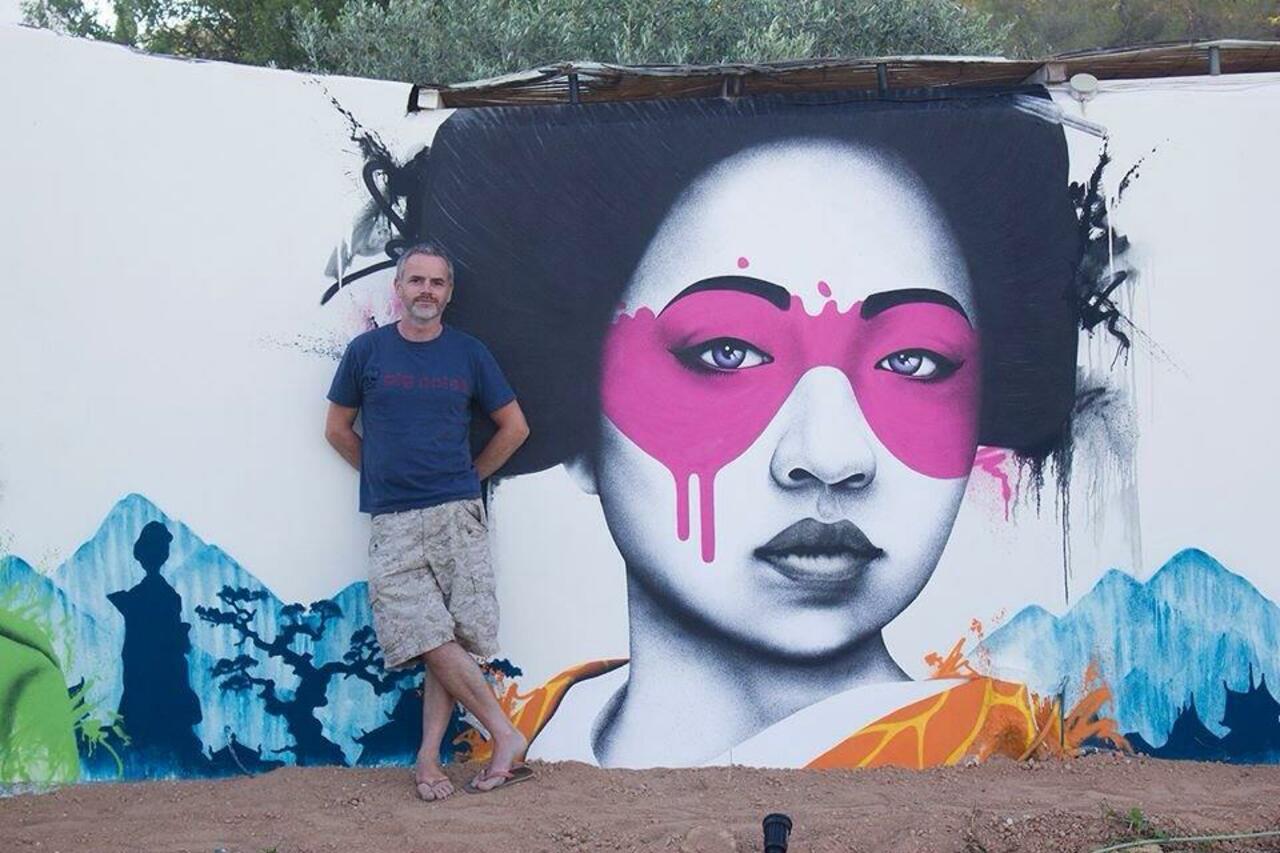 Artist @findac beautiful new Geisha Street Art pieces located in Ibiza #art #graffiti #mural #streetart http://t.co/uCvE6sEvP9