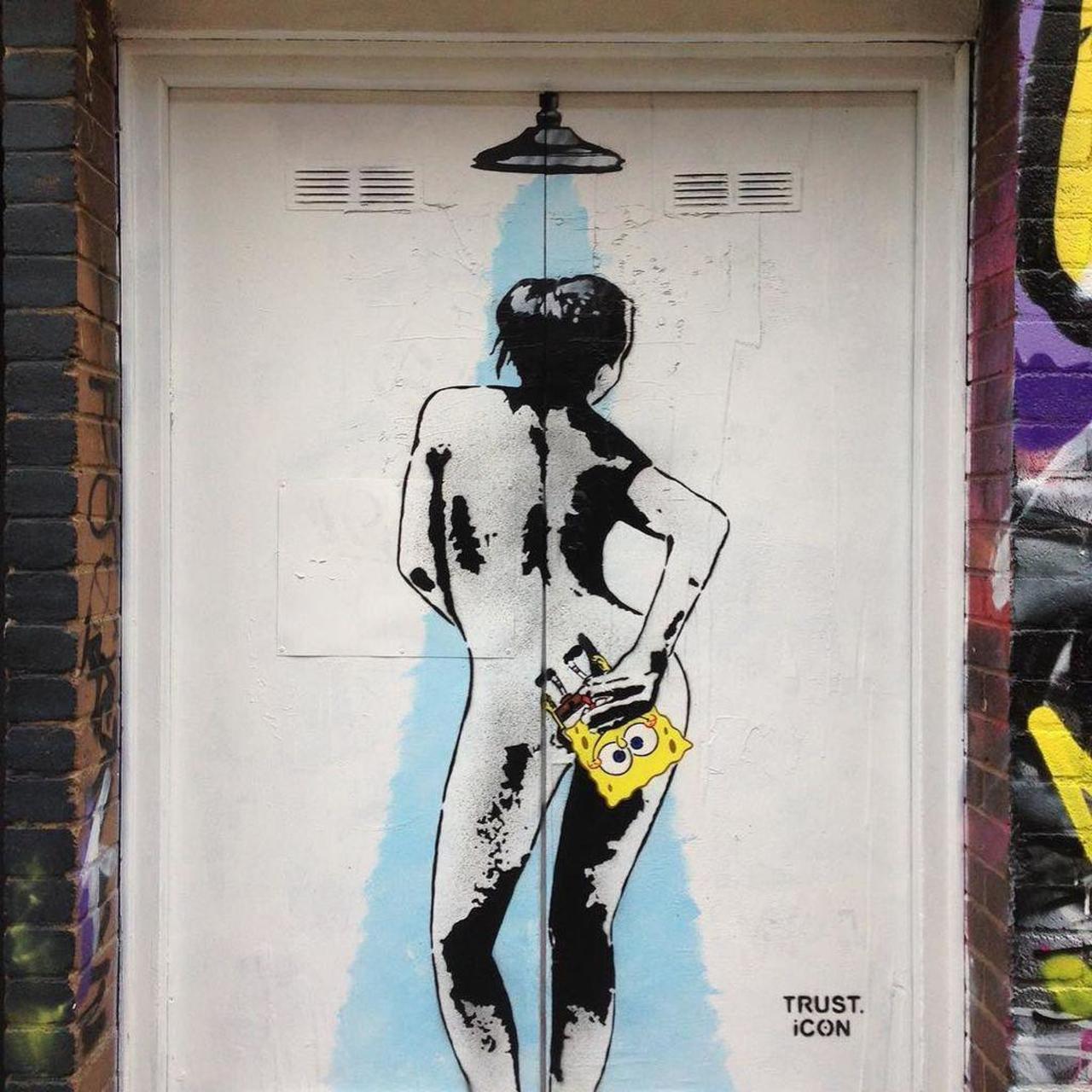 Sponge Bob by iCON 
Bethnal Green, East London. 
#trusticon #icon #art #streetart #graffiti #stencil #urbanart #lon… http://t.co/SID0C4ducX