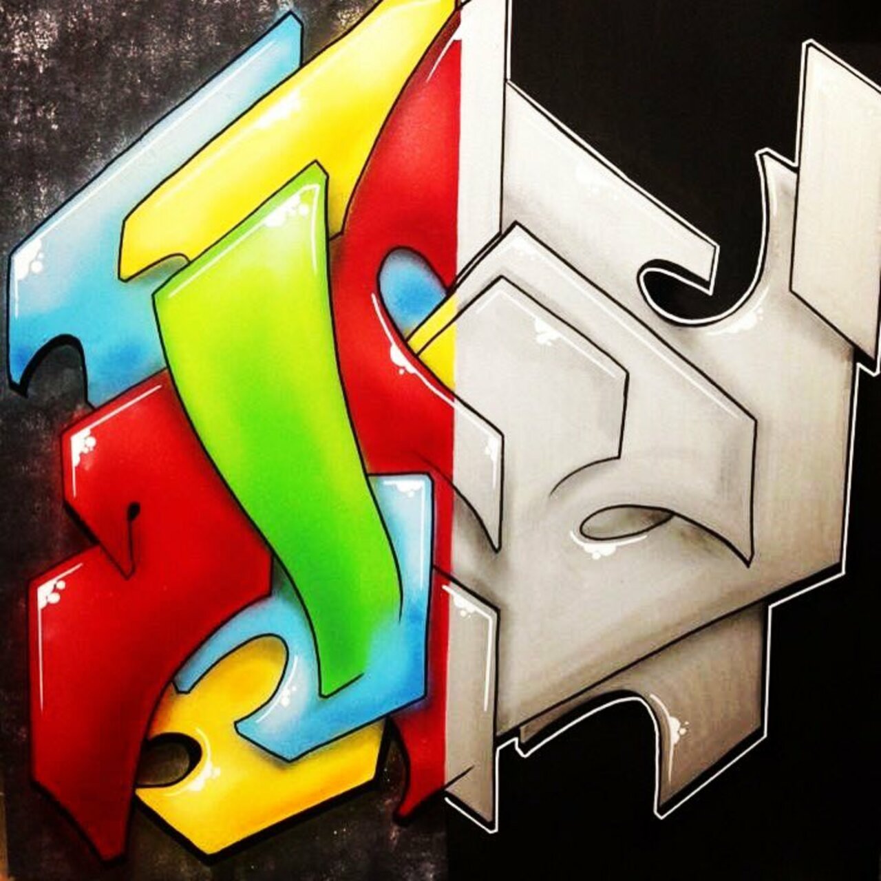 #djéone #graffiti #streetart #Chrome #couleur #canvas #toile #tag  #schlagerrendezvous#art3f https://t.co/OWgxEOWRwI