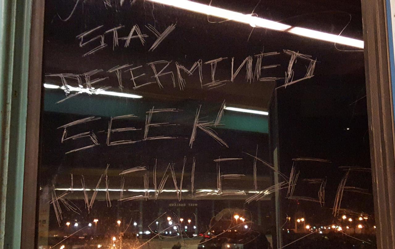 Stay Determined, Seek Knowledge #graffiti #streetart #Oakland #WestOakland #bart https://t.co/Wjo30GQU4d