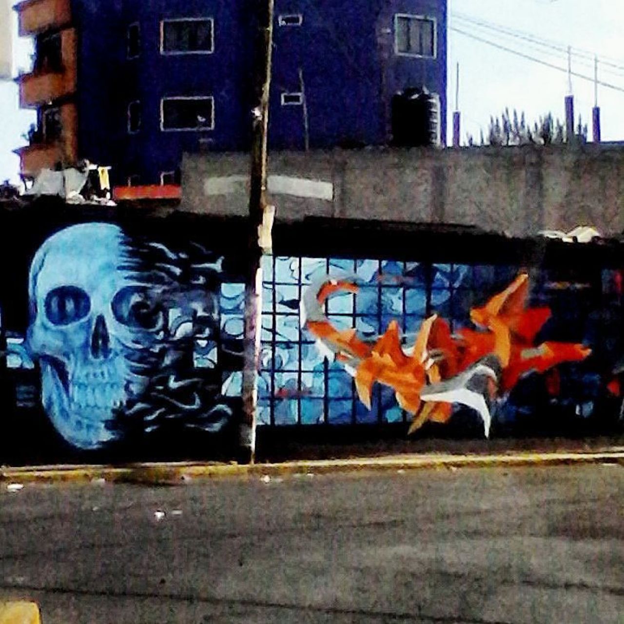 #Mexico #MexicoCity #StreetArt #Graffiti #StreetArtMexico #Urban #Art #Mural #Architecture #Wall #Skull #Head #Flam… https://t.co/nYTMrBQqhk