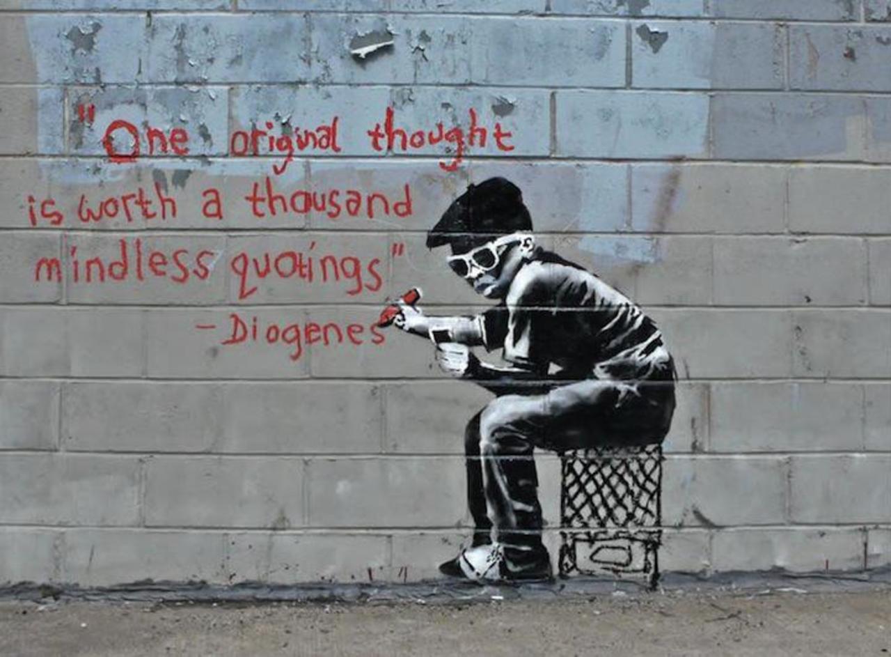 RT @ArtForChange_: Bansky + Diogenes + a wall =

#bansky #diogenes #wall #art #quotes #streetart #graffiti #thoughts #inspire http://t.co/tSKIxvfUSS