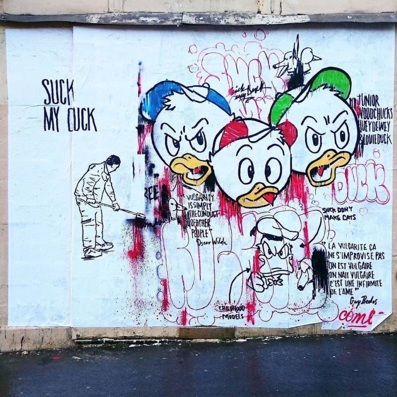● SUCK MY DUCK ●
#Quote #streetart #spraypaint #stencils #painting #pastup #graffiti #urbanart #artist #combo #comb… https://t.co/kUTuistSAY