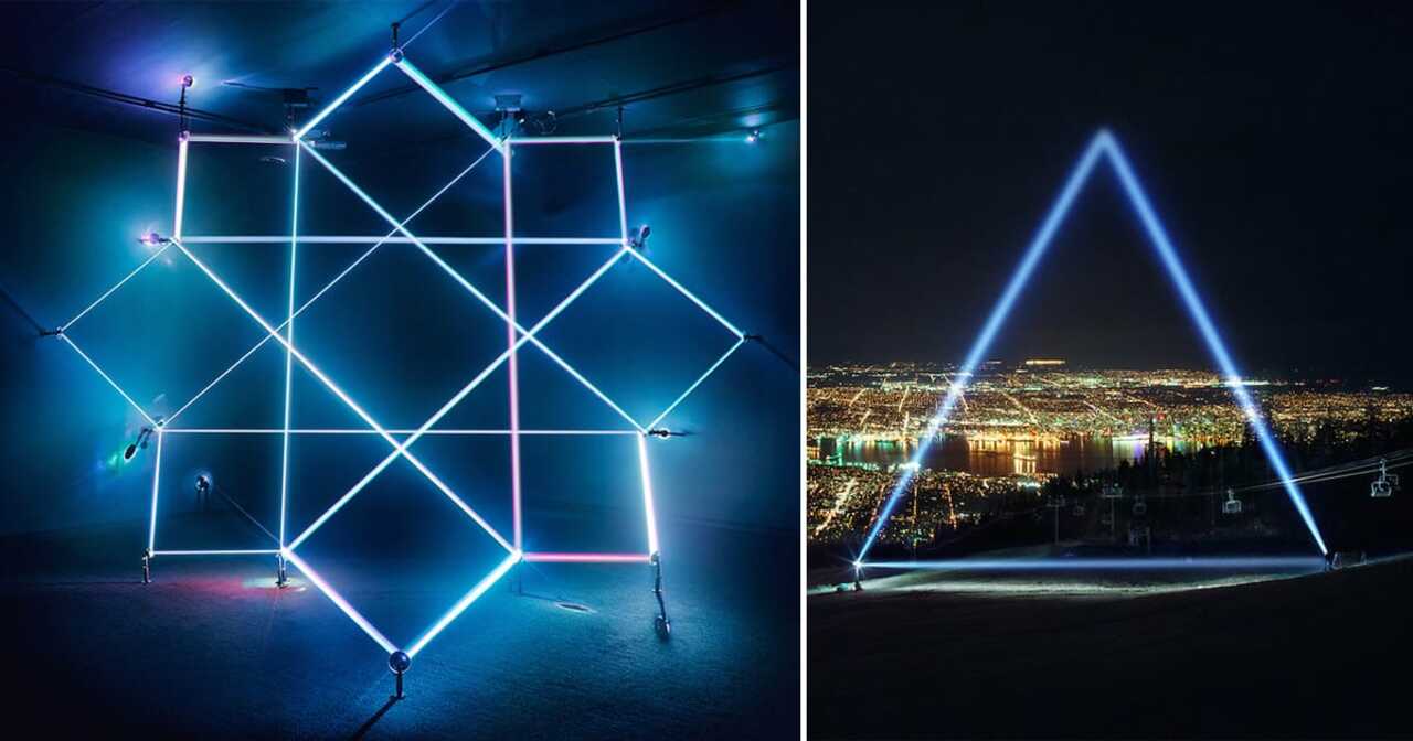 Geometric Sculptures Produced From the Immateriality of Light by James Nizam
